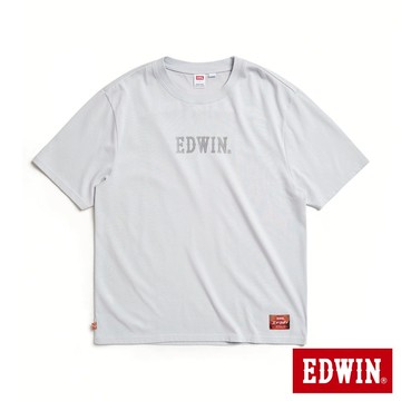 EDWIN 男款 COOL FLEX 岩石紋印花寬版短袖T恤(淺灰色)