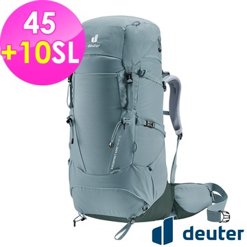 【德國deuter】AIRCONTACT CORE拔熱式透氣背包45+10SL (3350222 頁岩灰/登山/健行)