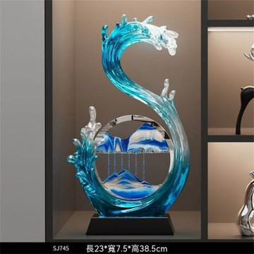 風生水起流沙畫擺件 客廳/玄關/電視櫃/辦公室裝飾品