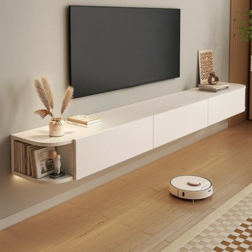 APP下單享點數9% 懸空電視柜茶幾組合簡約現代家用客廳小戶型懸掛式臥室電視機柜子