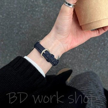 單寧小馬蹄 細款牛仔錶帶 apple watch s11 錶帶 iwatch 10 蘋果錶帶 9 8 7 6蘋果手錶錶帶