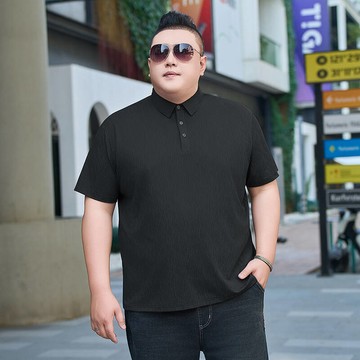 【台灣出貨】M-9XL冰絲Polo衫 男 大尺碼短袖翻領T恤 輕薄透氣速乾上衣 商務休閒爸爸裝 夏季男裝百搭款