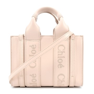 Chloe Woody tote bag 新款皮革兩用托特包(迷你/粉色)