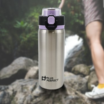 PLUS PERFECT 晶鑽316不鏽鋼陶瓷運動彈跳保溫杯-1000cc (附吸管)