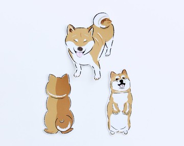 小飯糰  柴柴大型防水貼紙 No.4 柴犬 行李箱貼紙