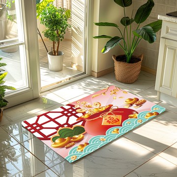 聚富招財硅藻土地墊