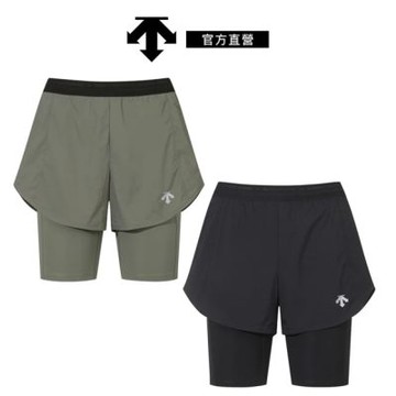 【DESCENTE】迪桑特 緊身褲 短褲 女士 運動短褲(黑色/卡其色)