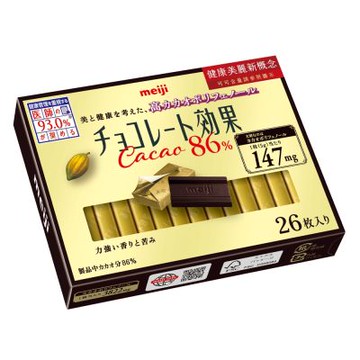 【Meiji 明治】巧克力效果CACAO 86%黑巧克力(26枚盒裝)