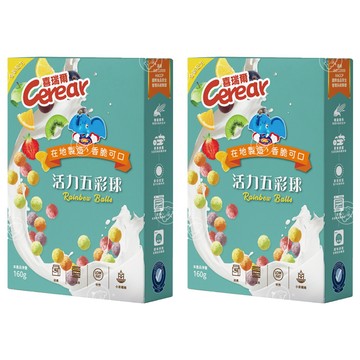 Cereal 喜瑞爾 活力五彩球 水果口味 添加小麥纖維  160g  2盒