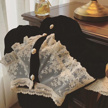 歐洲站氣質黑色絲絨連衣裙2022早春高端品質新款高級感寬松長裙潮