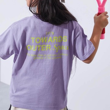 日本 devirock - 純棉定番短袖上衣-背後大標-淺紫