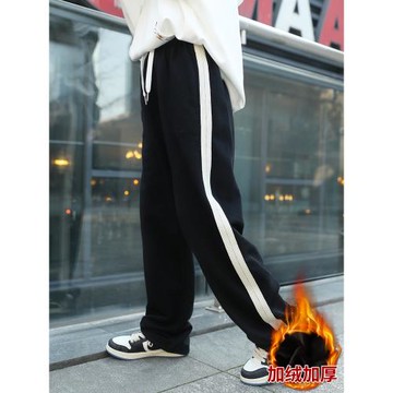 女童秋冬裝休閑運動褲2025新款加絨加厚中大童女孩一體絨外穿褲子