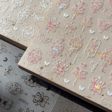 ❰現貨❱美甲 浮雕 YITU蟻圖浮雕多彩蝴蝶美甲貼紙貝殼光蝴蝶輕奢純欲裝飾貼紙YT4892