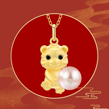 現貨+預購 925純銀項鍊珍珠吊墜-8.5mm饅頭珠磨砂老虎女飾品4款74cx50【獨家進口】【米蘭精品】