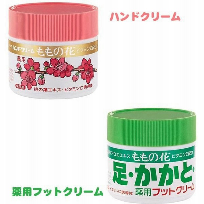 ハンドクリーム ももの花 ハンドクリーム 薬用フットクリーム 各70g D 通販 Lineポイント最大0 5 Get Lineショッピング