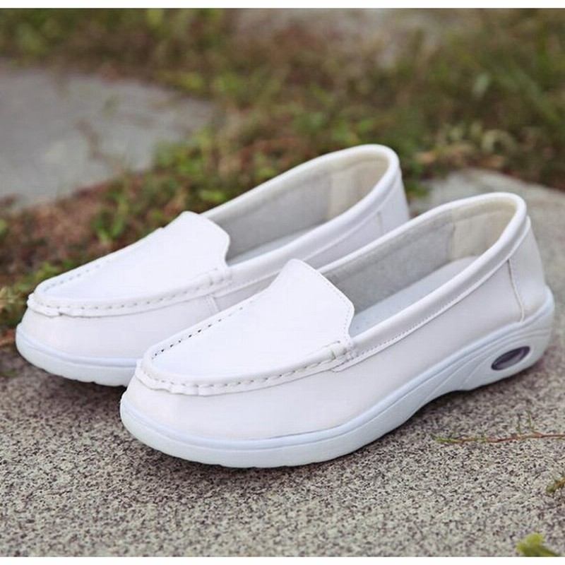 ナースシューズ 白 スリッポン ナース シューズナース 看護 介護師 白靴 レディース 靴 ナーススニーカー 婦人靴 カジュアルシューズ 超軽量 通気性 通販 Lineポイント最大get Lineショッピング