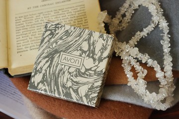 老又好古董珠寶 Vintage Avon 1987透明水晶石英項鍊 N387