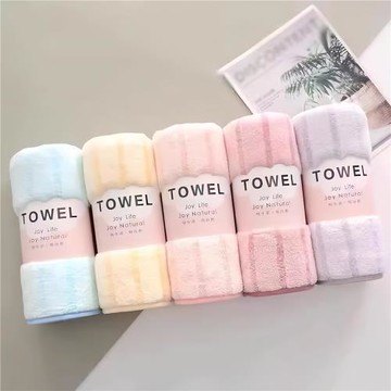 爆款珊瑚絨毛巾柔軟吸水不掉毛不掉色5條裝洗臉洗澡家用成人速干