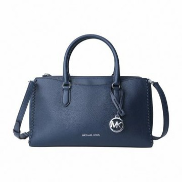 MICHAEL KORS Arden 荔枝紋皮革兩用手提包(海軍藍)