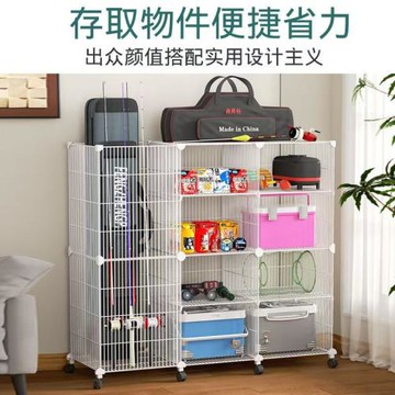 家用漁具收納柜多功能魚竿擺放架路亞竿魚竿置免打孔置物架展示柜