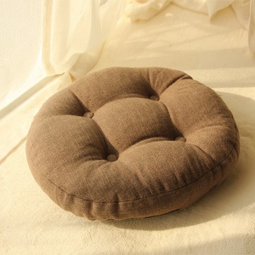 棉麻蒲團坐墊加厚布藝榻榻米飄窗地板圓形墊子打坐墊辦公室椅墊