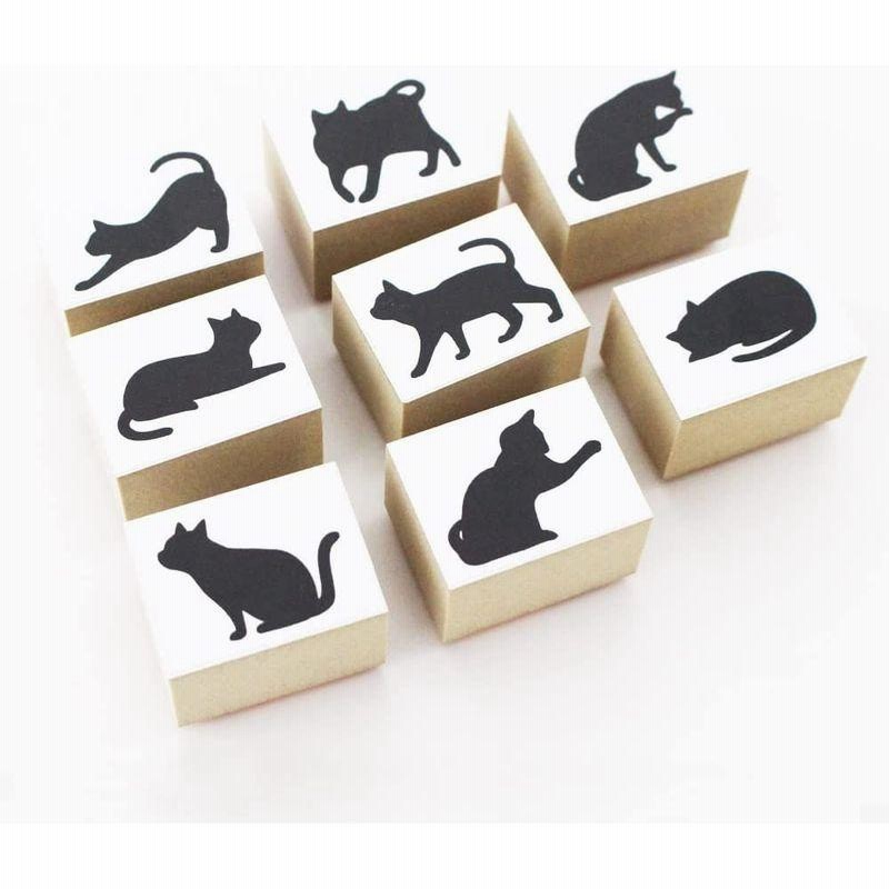 黒猫 グッズ 雑貨 猫 文房具 可愛い スタンプ ネコ おしゃれ はんこ 木製 ゴム印 セット プレゼント かわいい 日本製 23 通販 Lineポイント最大0 5 Get Lineショッピング