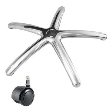 電腦椅專用 五星鋁合金腳座 (直徑60cm/PU防刮輪)BASE-012PUX