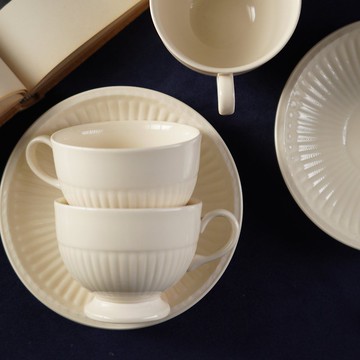 英國Wedgwood Queen's Ware經典Edme系列茶杯/咖啡杯組