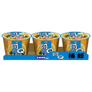 【統一】阿Q桶麵 生猛海鮮風味桶98gx3入/組