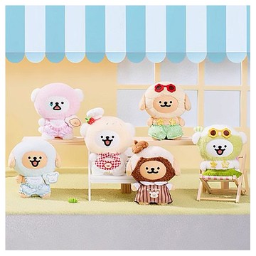 線條小狗~繽紛日常搪膠毛絨盲盒(1入) 公仔隨機出貨