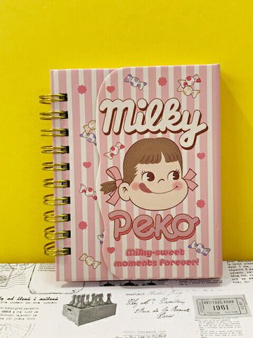 【震撼精品百貨】Peko 不二家牛奶妹 不二家線圈筆記本-粉條#08801 震撼日式精品百貨