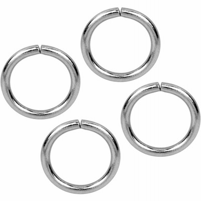 丸カン 内径25mm ニッケル 4コ入り 協進エル 71252-01 クリックポスト(メール便)選択可。