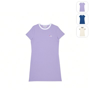 【FILA】女性 短袖針織洋裝-紫 5DRY-5902-PL