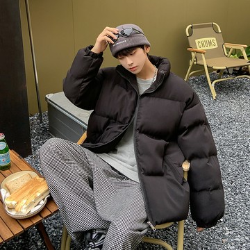 韓國風格立領鋪棉麵包外套 / 寬鬆落肩 / 男女皆可穿 / 6色 / M-5XL / 大尺碼【QTJBYM288】