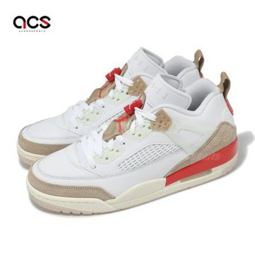 Nike 休閒鞋 Jordan Spizike Low 男鞋 白 棕 紅 復古 喬丹 低筒 FQ1759-105