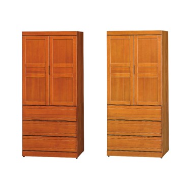 【MUNA 家居】2131型2.7X7尺衣櫥/衣櫃(共兩色)黃金柚木色