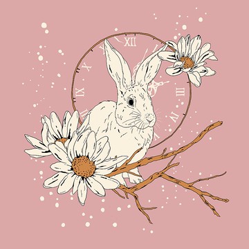 生肖年/兔年/畫布印刷