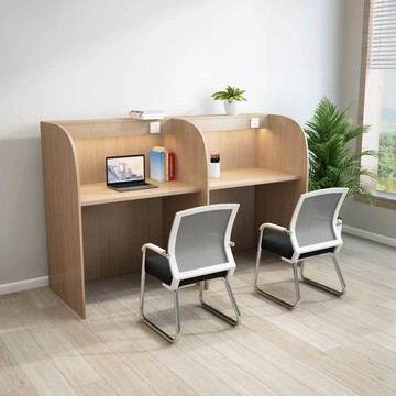 自習室考研桌子學習桌共享隔斷沉浸書桌封閉式單人桌椅 c8073