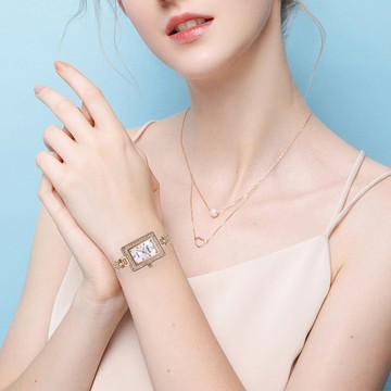 【Labaoli 娜寶麗】方型 柔美 設計 氣質非凡 名媛 腕錶 LA126