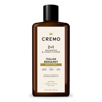 美國 Cremo 香水洗髮精（義大利佛手柑/洗髮護髮二合一）沙龍頭皮調理控油保濕 染髮燙髮護理 男士男性香氛洗髮乳洗髮露