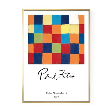 菠蘿選畫所 保羅・克利 色彩圖表 Qu 1 AVAR3437G  40 x 30cm  金色