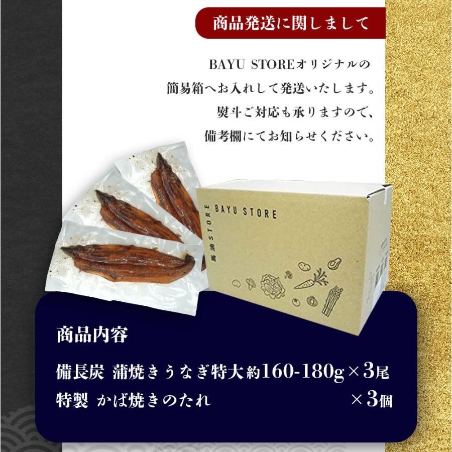 うなぎ 国産 3尾 蒲焼き (160-180g×3) うなぎの蒲焼 海鮮 敬老の日 ギフト