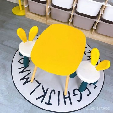 🔥臺灣出貨🔥兒童桌椅套裝組閤閱讀區小書桌圓桌學習桌幼兒園寶寶寫字桌遊戲桌 IOMT