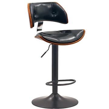 實木靠背輕奢酒吧椅升降旋轉吧臺椅家用島臺椅高腳凳網紅前臺椅J-37公司貨