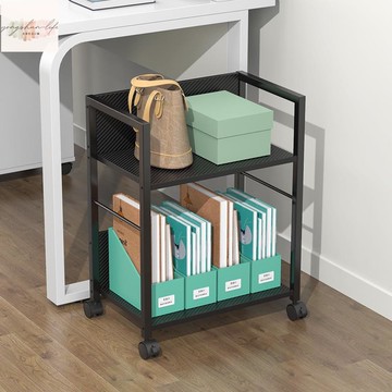 可移動印表機置物架 辦公室主機箱托架 家用落地雙層收納儲物架