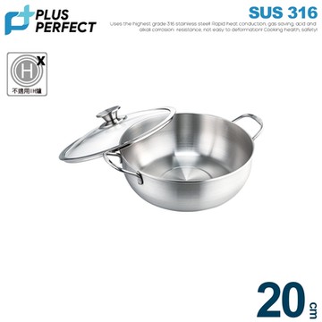 【PERFECT理想】極緻316萬能鍋20CM雙耳附蓋