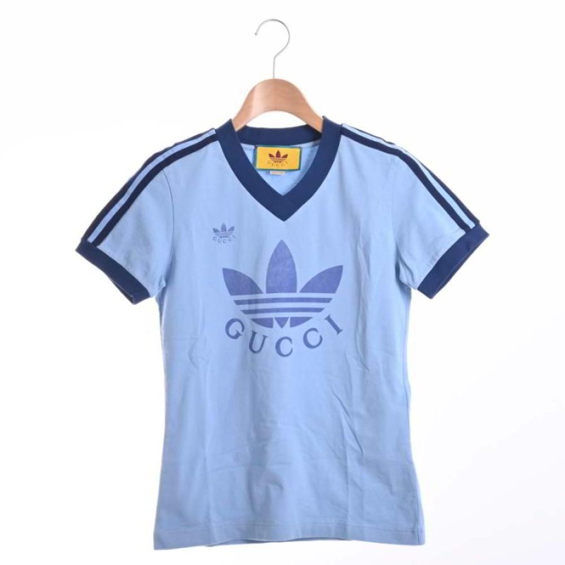 美品/国内正規/ GUCCI グッチ ×adidasアディダス 693636 VネックT