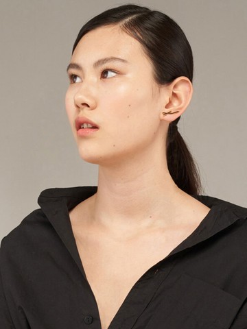 X Gold Earring (1pcs)