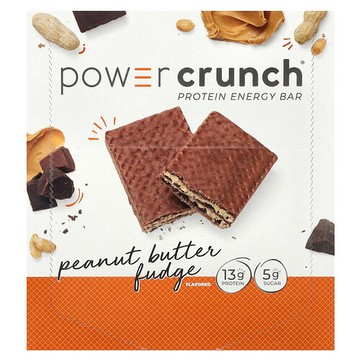 BNRG, Power Crunch®，蛋白質能量棒，花生醬軟糖味，12 塊，每塊 1.4 盎司（40 克）
