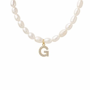 MAISON M 左岸字母珍珠項鍊 G